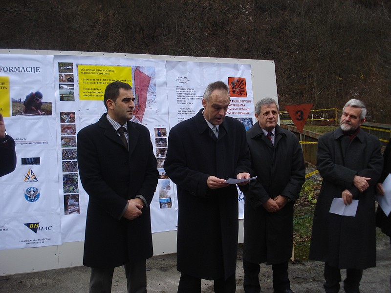 Official Opening Ceremony of the demining activities at the locations Pretis NIS in Municipality Vogošća, BH