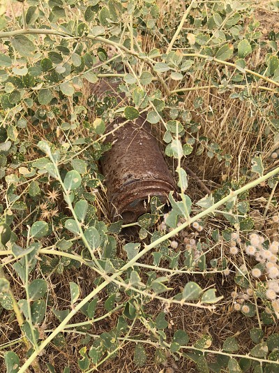 107mm rocket, located/rendered safe during operations 