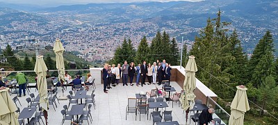 Project Partners enjoying the view over Sarajevo